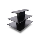 Can-Bramar Econoline 3 Level Rectangular Merchandising Display Table - 60" D x 42" W x 42" H - Black-3/4" thick durable melamine laminate surface.