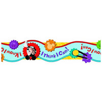 Eureka 37" x 3.25" Extra Wide Die Cut Deco Trim, Mickey Mouse I Think I Can, 36 Pack-Design: Mickey mouse clubhouse