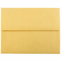 JAM Paper A2 Invitation Envelopes, 4.38 x 5.75, Stardream Metallic Gold, 50 Pack (GCST608I)-Gold stardream metallic envelope