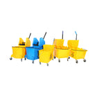 Globe Commercial Products Sidepress Bucket and Wringer - 35 QT - Yellow-4