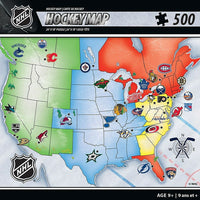 Masterpieces Puzzle Company NHL Hockey Map Puzzle, 24" X 18"-Puzzle