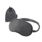 Habitu Adjustable Soft Fabric Eye Mask with Carrying Bag - Grey-Eye Mask