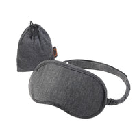 Habitu Adjustable Soft Fabric Eye Mask with Carrying Bag - Grey-Eye Mask