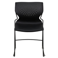 Flash Furniture HERCULES Series Black Full Back Stack Chair with Black Powder Coated Frame-Set of 5 Multipurpose Stack Chairs