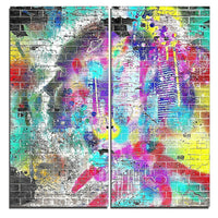 Designart Love for the City Street Art Canvas Artwork, (PT3637-40-40)-Print