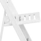 Flash Furniture HERCULES Series 1000 lb. Capacity White Resin Folding Chair with Slatted Seat-UV Stabilized Polypropylene Resin