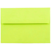 JAM Paper A6 Invitation Envelopes, 4.75 x 6.5, Brite Hue Ultra Lime Green, 250 Pack (52610H)-Ultra lime brite hue envelope