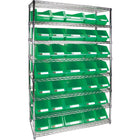 Kleton - Étagères Robustes En Treillis Métallique Avec Bacs De Rangement, Tiers 8, 48po La X 74po H X 18po P-Profondeur 18po