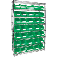 Kleton - Étagères Robustes En Treillis Métallique Avec Bacs De Rangement, Tiers 8, 48po La X 74po H X 18po P-Profondeur 18po