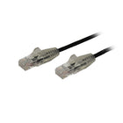 StarTech Cat 6 Ethernet Cable, 10', Black (N6PAT10BKS)-36% thinner cable for flexible cable installations in crowded network closets and cable-management panels