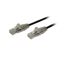 StarTech Cat 6 Ethernet Cable, 10', Black (N6PAT10BKS)-36% thinner cable for flexible cable installations in crowded network closets and cable-management panels