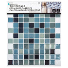 CTG Brands Square Glossy Wall Tile, 10" x 10", Blue, 6 Pack-Premium quality tiles: wall peel and stick backsplash tiles are made of high-quality, durable eco-friendly PVC plastic, water-resistant and mold resistant which never turn yellow with time