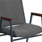 Flash Furniture HERCULES Series Heavy Duty Stack Chair with Arms - Grey Fabric-Grey Fabric Upholstery