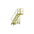 Tri-Arc Unsupported 70" Cantilever Rolling Ladder, Perforated, 91" x 30" (UCU500730246)-Frame Material: Steel