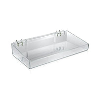 Azar Displays Open Tray, 3" x 16" x 8" , 2 Pack (556070)-Use on counter, pegboard or slatwall