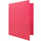 JAM Paper Plastic POP Two Pocket Folders, Pink, 12 Pack (382Efug)-4