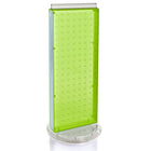 Azar Displays 20" x 8" 2-Sided Non-Revolving Pegboard Counter Unit, Green Translucent (700509-GRE)-Great way to showcase a featured product at the customer's eye level