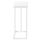 Monarch Specialties 3468 Accent Table - 25"H /White/White Metal-Warranty: 1 Year limited for parts