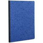 Clairefontaine Age-Bag Clothbound Notebook, Lined, 5-3/4" x 8-1/4", 96 Sheets, Blue-96 lined sheets