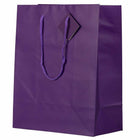 JAM Paper Gift Bags with Rope Handles - Large - 10" x 13" x 5" - Purple Matte - 100 Pack-Quantity: 100 per pack