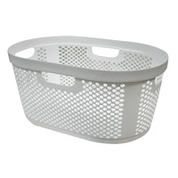 Modern Homes 40L Laundry Basket - White-Durable and easy to clean