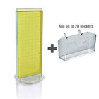 Azar Displays Pegboard Counter Gift Card Holder, 8" x 21", Yellow (700505-YEL)-Made from pegboard