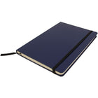 JAM Paper Hardcover Notebook Journal with Elastic Band Closure, Blue, Large, 5 7/8 x 8 1/2-Dimensions: 5.88 x 8.5