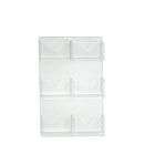 Azar Six-Pocket Wall Mount Bifold Brochure Holder, 2 Pack (252091)-Brochure Holder