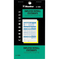 Blueline Statement Books, A1000, Duplicate Payroll Statements-Flexible black cover