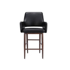 Plata Decor Isaak Stools with Walnut Metal Legs - Taupe - 2 Pack-Weight Capacity: 200 lbs