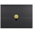 St. James Document/Certificate Holders - Gold Award Seal with Single Black Ribbon - Black - 5 Pack-Add ceremony, elegance and sincerity to the act of giving recognition