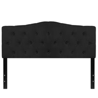 Flash Furniture Cambridge Tufted Upholstered Queen Size Headboard - Black Fabric-Contemporary Style