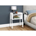 Monarch Specialties 3594 Accent Table - 23"H/White/White Metal-Robust, exposed white metal legs include adjustable feet for optimum stability