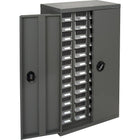 Kleton Kpc-400 Parts Cabinets, Galvanized Steel, 48 Drawers, 22-3/5" x 10-4/5" x 36-9/10", Grey-Colour: Grey