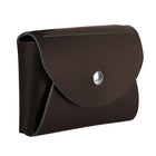 JAM Paper Leather Business Card Case, Round Flap, Dark Brown, 5 Pack (2233317454g)-Dimensions: 2 1/4"(H) x 3-1/2"(W) x 3/4"(D)