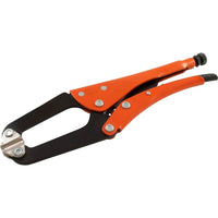 Grip-on 12" Locking C-Clamp Plier, With Self Levelling Jaw, 3-15/16" Jaw Opening-Jaw opening (inches): 3-15/16"