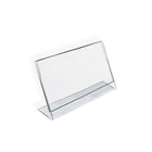Azar Displays 4" x 6" Horizontal Slanted L-Shape Acrylic Sign Holder, 10 Pack (112727)-For name plates