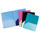 Oxford Poly Twisted Twin Pocket Folder - Letter Size - Assorted-Fun poly folder with a pop of colour on the inside and out.