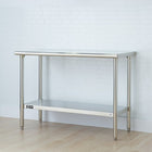 TRINITY EcoStorage Table Stainless Steel, (TLS-0201)-4 Swivel Wheels: 4" x 1" swivel wheels - (2) locking, (2) non-locking