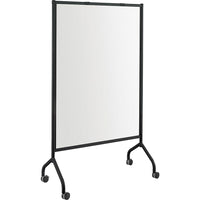 Safco Impromptu Full Whiteboard Stand-alone Protective Shield (Sneeze Guard) - 42" x 72" - Black Trim-Magnetic Mobile whiteboard