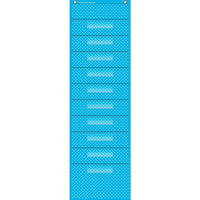 Teacher Created Resources Aqua Polka Dot 10 Pocket File Storage Pocket  (TCR20738)-10 folder-sized pockets