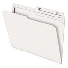 Pendaflex Double Top Ivory File Folders - Letter Size - 100 Pack-Reinforced across the tab and top edge where strength is needed