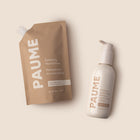 Paume Handcare Exfoliating Hand Cleanser Bottle 250ml and Exfoliating Hand Cleanser Refill Bag 500ml-Formulated for those who experience dry chapped hands, have sensitive skin, and who need gentle cleansers for their hands.