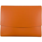 JAM Paper Italian Leather Portfolio With Snap Closure, 10.5 x 13 x 0.75, Orange, Sold Individually (2233320841)-Orange