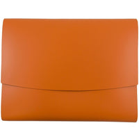 JAM Paper Italian Leather Portfolio With Snap Closure, 10.5 x 13 x 0.75, Orange, Sold Individually (2233320841)-Orange