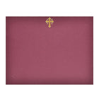 St. James Presentation Holders/Cards with Gold Foil Crucifix, 80lb Burgundy Linen, 25 Pack-Notched for 8-1/2" x 11" certificates