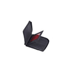 Champs Black Label Leather RFID Zip-Around Wallet, Navy-3 slot pockets