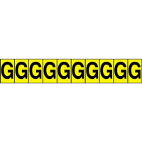 Accuform Signs Identify Locations, Supplies & Tools, Individual Letter & Number Markers, G, 1", 30 Pack-Character G