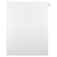 Mark Maker Legal Exhibit Index Tab White Single Tabs, 1/25th Cut, Letter Size, No Holes, Number 176, 25 Pack-White Single Tabs, 1/25th Cut