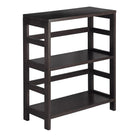 Winsome Leo Shelf / Storage, Book, 2-Tier Wide, Espresso-Its two sections hold the Espresso Large Storage Basket or two Small Storage Baskets perfectly. Mix and match with the other Espresso Storage Shelves.